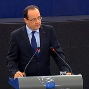 François Hollande face aux députés européens