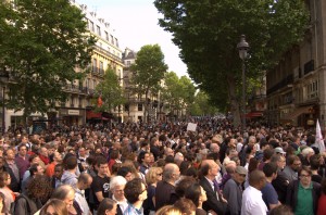 Le manifestation a très largement dépassé les limites de la seule place Saint-Michel.