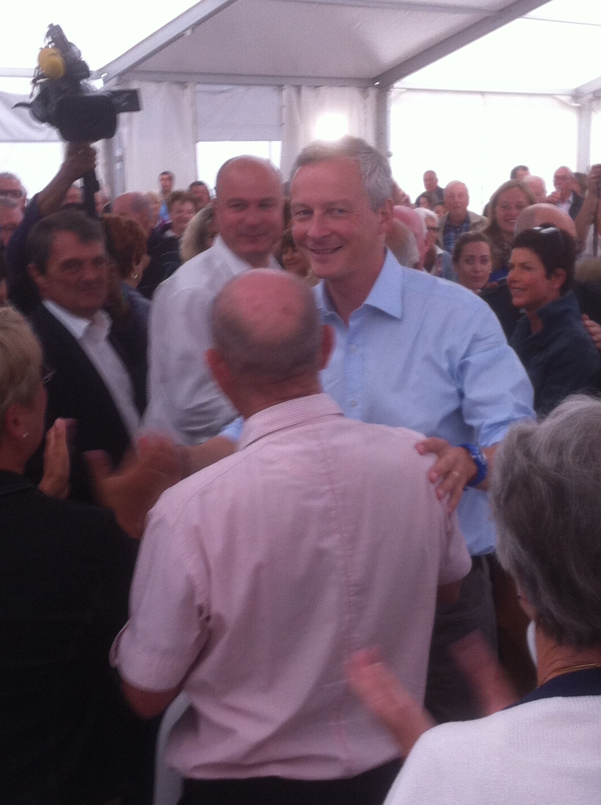 Bruno Le Maire à Carnac, le 24 août 2014 ( © C.B. / ParlonsInfo)