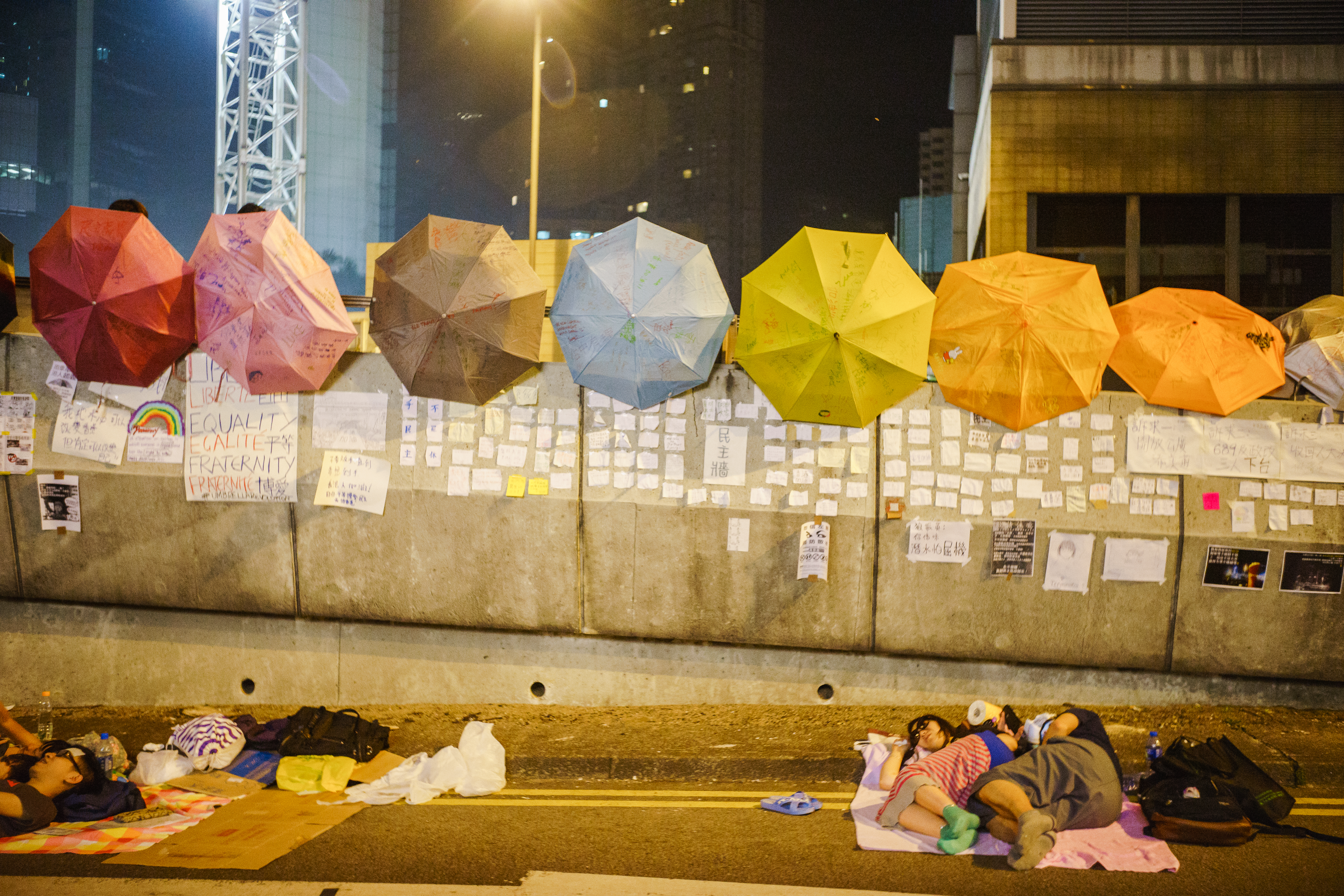 Les parapluies sont devenus le symbole du mouvement de protestation à Hong Kong (Image : Leung Chin Yau Alex / Licence CC)