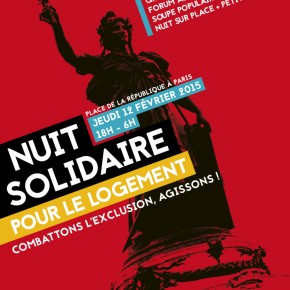 La république qui ne lâche rien avec la Nuit Solidaire pour le Logement