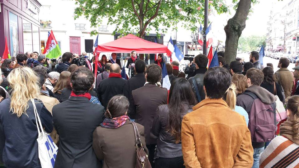 Lors du discours de Jean-Luc Mélenchon (photo page Facebook - Jean-Luc Mélenchon)