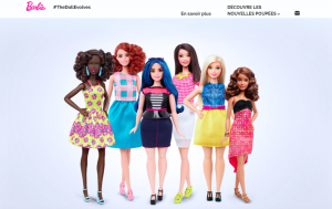 Capture d’écran de la page d’accueil du site Barbie.fr