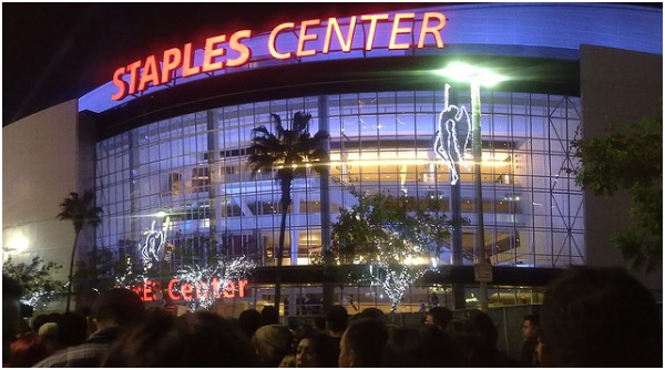 Le mythique Stade du Staples Center des Los Angeles Lakers.