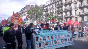 Cortège pour la libération des 21 prisonniers politiques sahraouis de la prison de Salé au Maroc